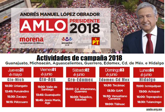 Anuncia Morena visita de AMLO a Tlaxcala